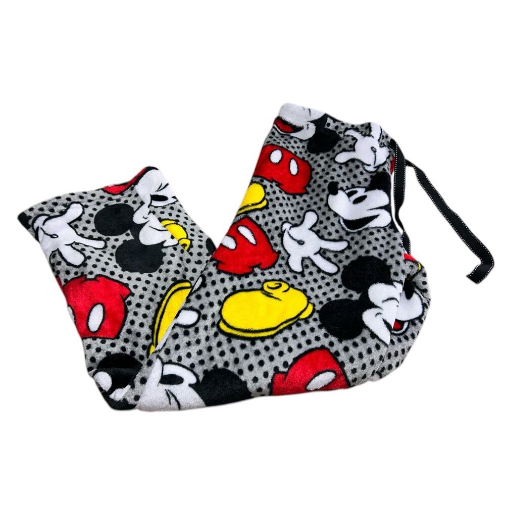 Disney Mickey Mouse Pajama Pants Sz XL 16-18 Soft Straight Leg Drawstring Waist - Picture 2 of 6